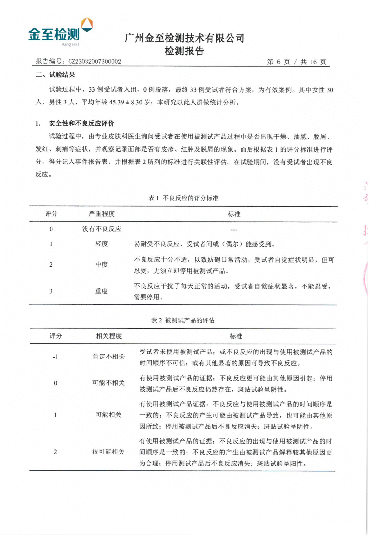 艾芙芷虾青素舒润修护精华液功效检测报告(图8)
